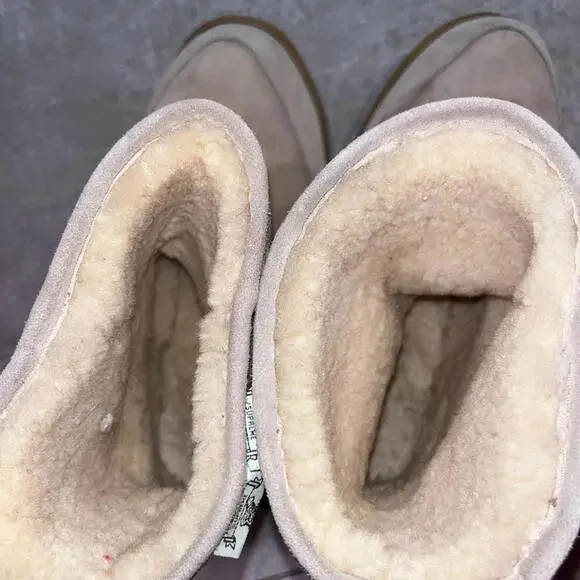 Vintage German Cream Suede Ankle Boots - Picture 2 of 2